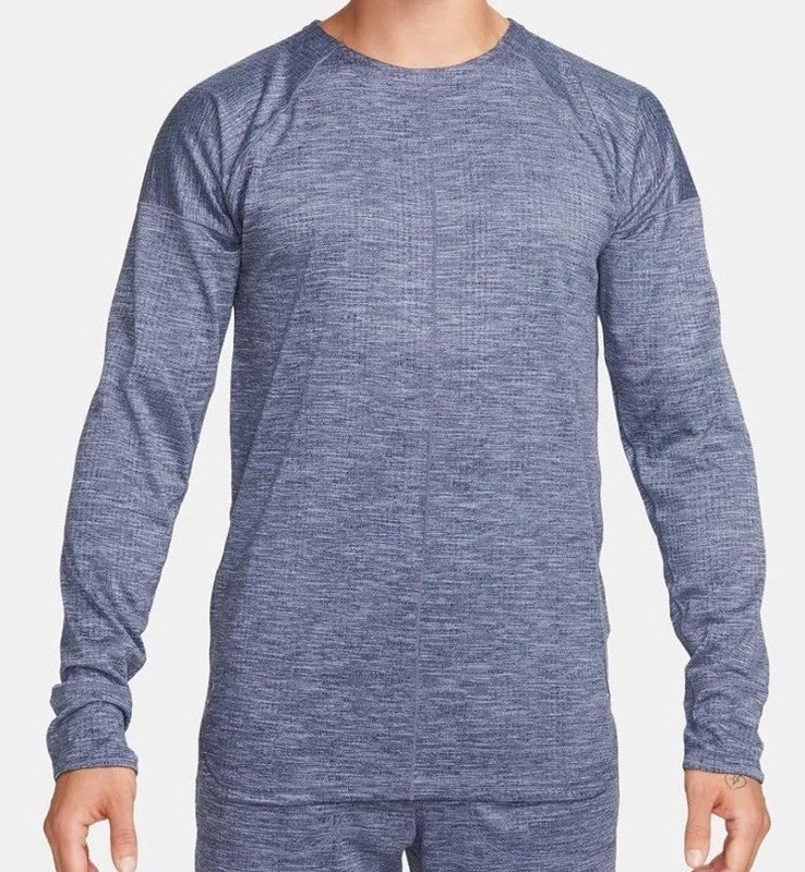 NWT Nike Yoga Long Sleeve Shirt Men’s Size L Dri-FIT Crew Blue FB7775-437 gallery