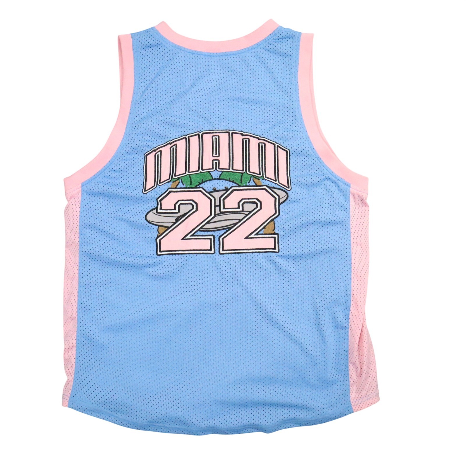 Rolling Loud Miami 22 Basketball Jersey Mens XL Blue Pink Mesh Hip Hop Festival gallery