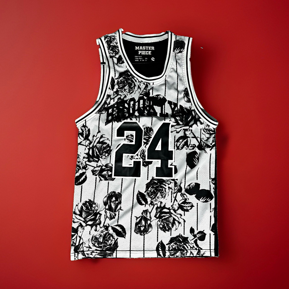 Master Piece Reversible Mesh Basketball Jersey Tank Black/White #24 S