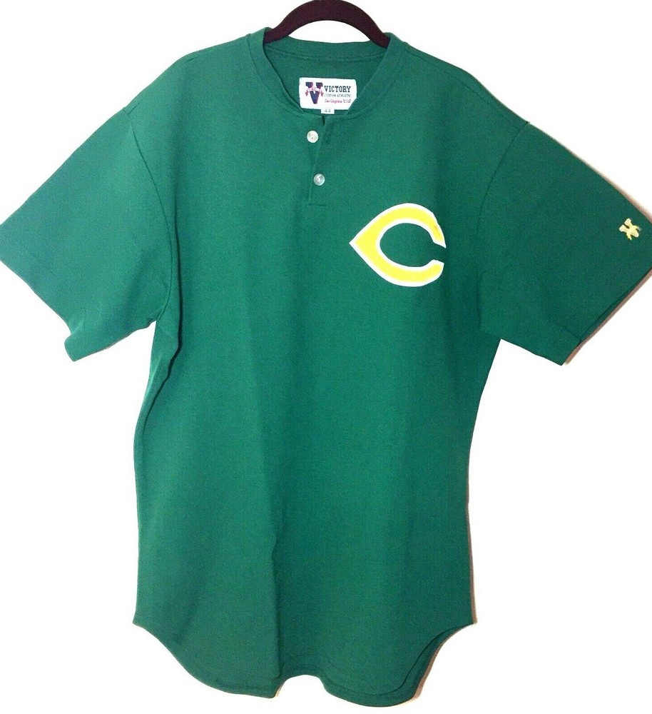 Victory Sports Company Custom Athletic Green Baseball Jersey #14 Size 44