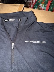 TravisMathew Porsche 1/4 Zip Mock Neck Golf Pullover Regular Fit XXL Gray