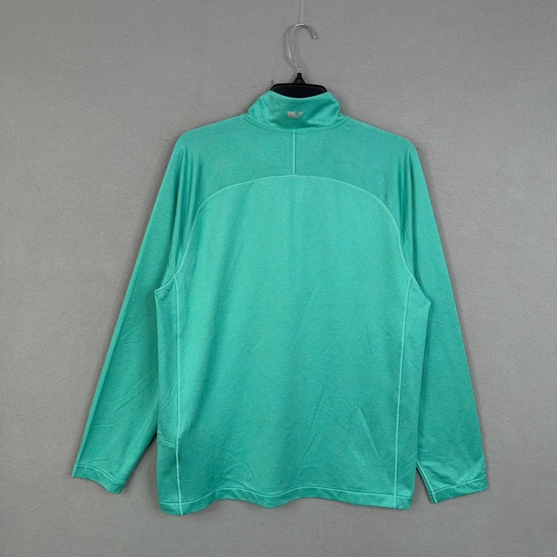 Vineyard Vines Pullover Men Medium Blue Aqua Performance Half Zip Golf NWT gallery