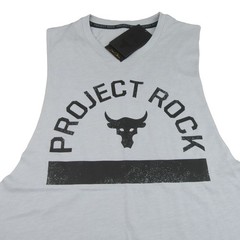 Under Armour Project Rock Payoff Bull Tank Men’s Size Large Grey NEW 1383195-011
