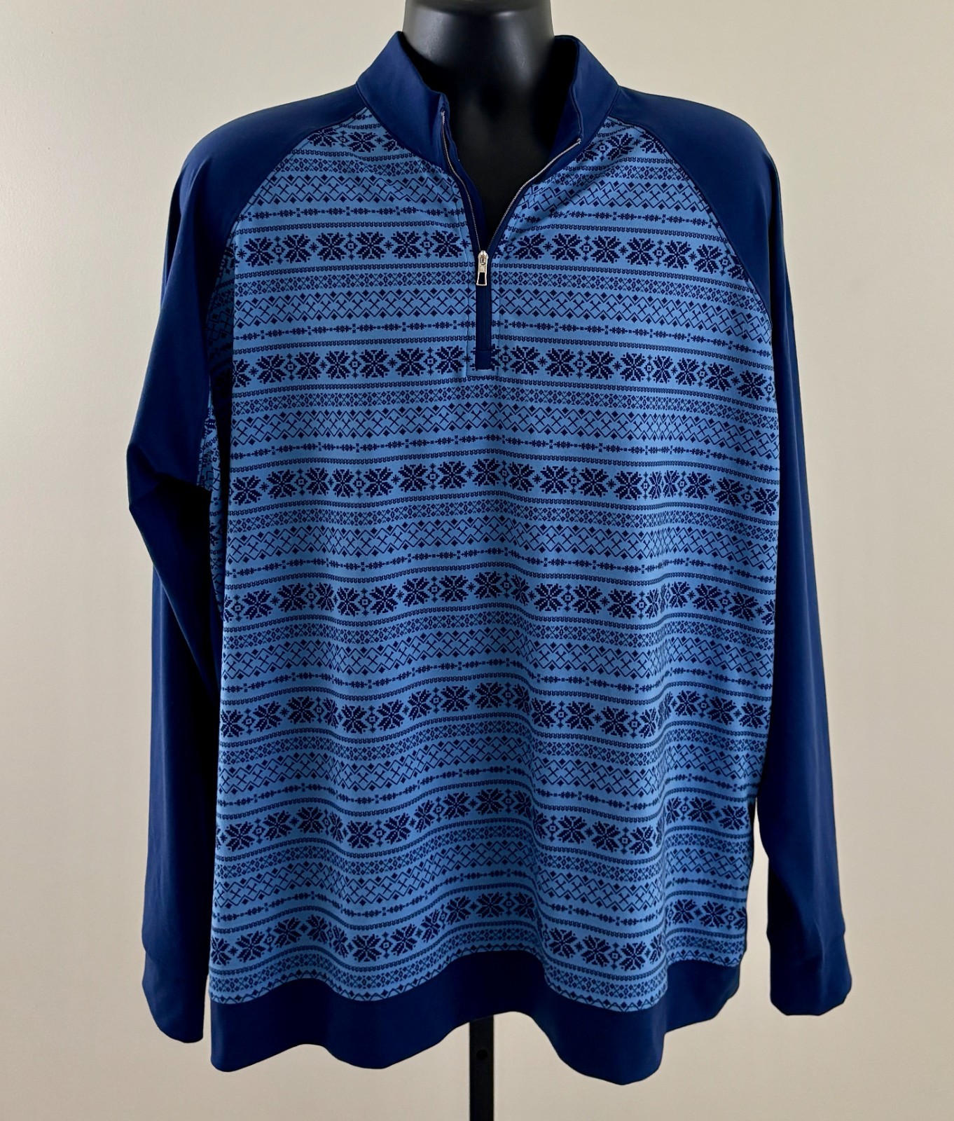 HOLDERNESS & BOURNE The Robinson Mens XL Navy Sankaty 1/4 Zip L/S Golf Pullover gallery