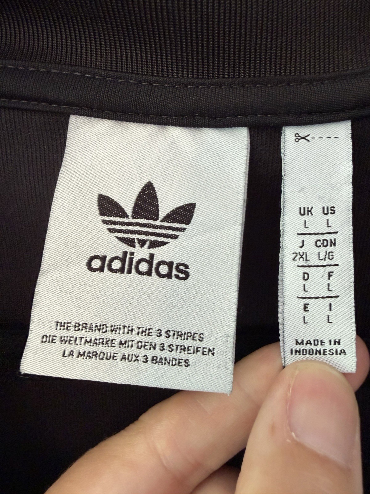 Adidas Funnel Neck TT Track Top Jacket Men Size Large Athleisure Black gallery