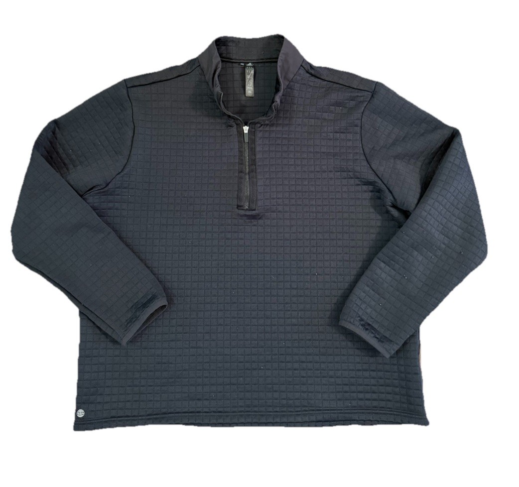 Adidas Ultimate365 Textured Quarter-Zip Pullover - Mens XL - Black gallery
