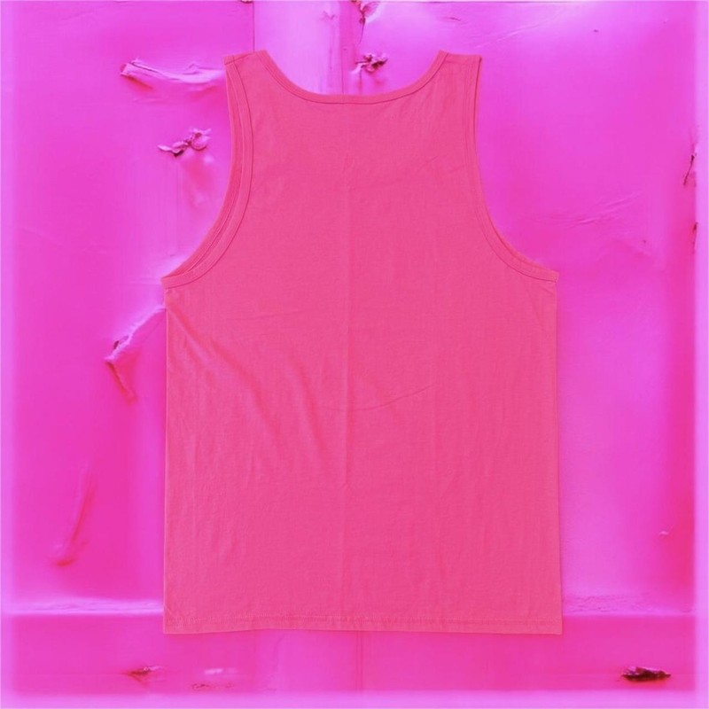 PINK DOVE TANK lightweight tank top with black spray paint dove design - MEDIUM gallery