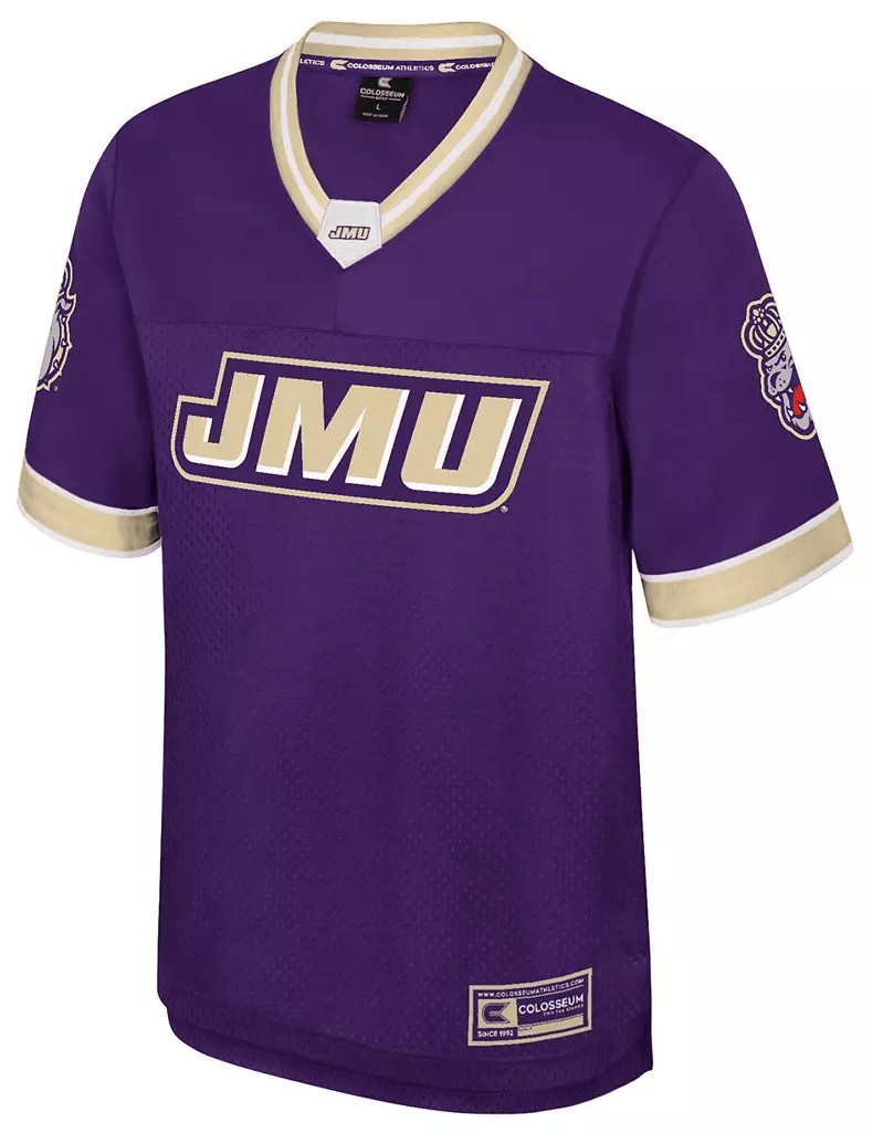 Colosseum James Madison Dukes Purple Hits Field Time Short Sleeve Football Jerse gallery