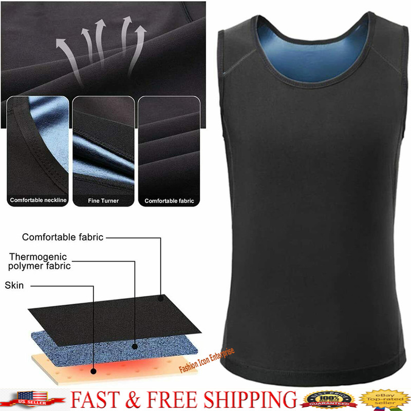Brand New Men Body Shaper Gym Yoga Thermal Slimming Waist Trainer Sauna Vest gallery