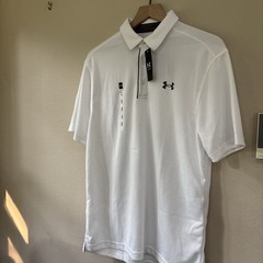 NEW w/ imperfections Mens Under Armour Golf Polo Top Performance White/Gray, Med