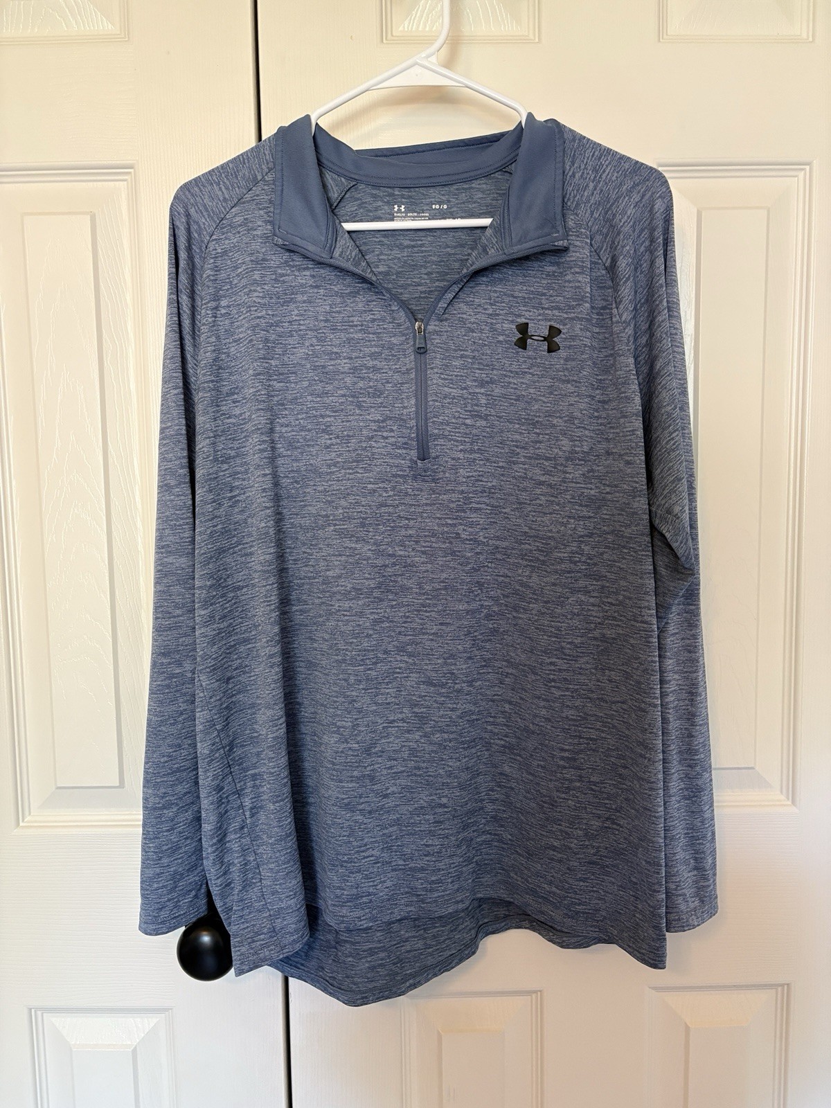 Under Armour Pullover Mens Large Blue Long Sleeve 1/4 Zip Athletic Top gallery