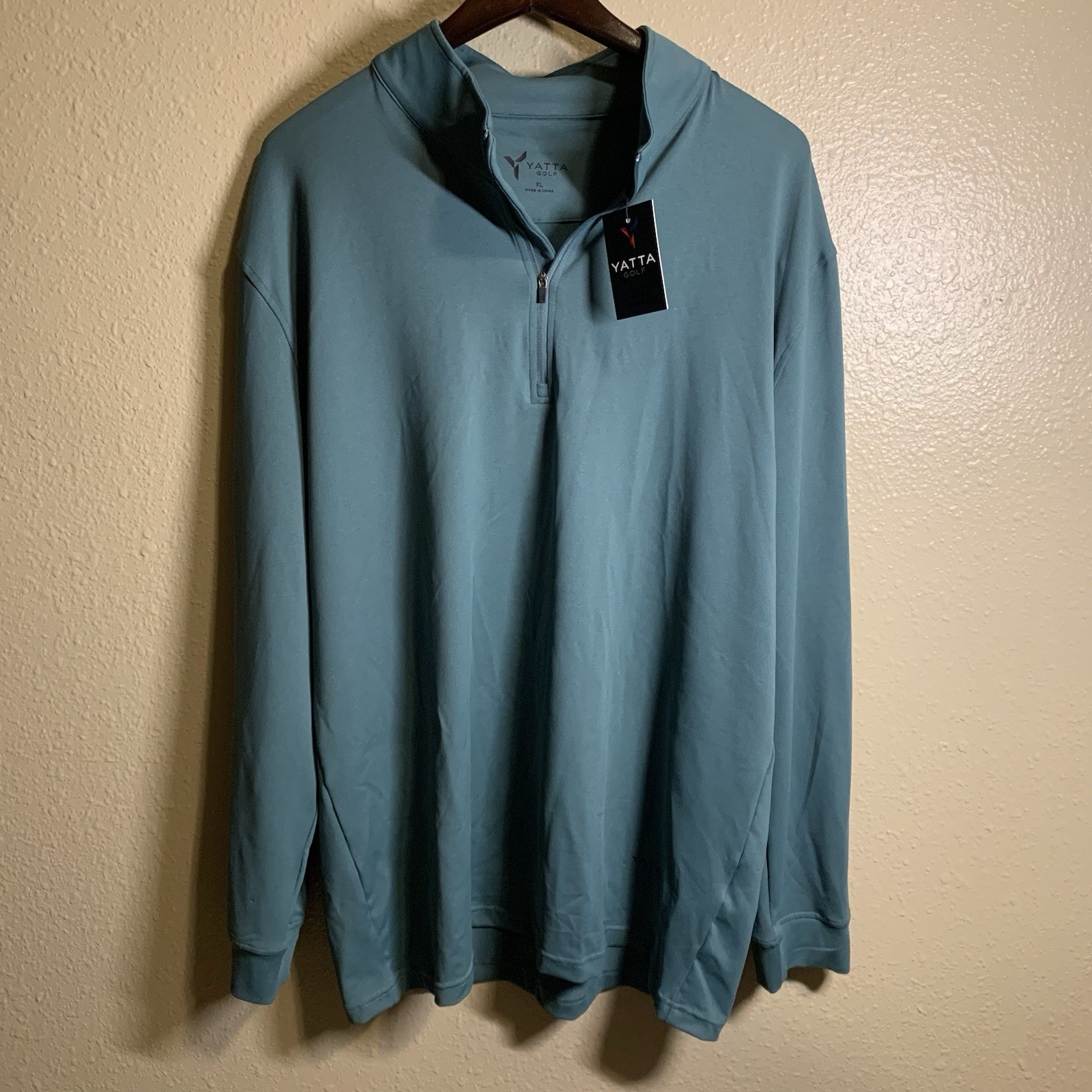 YATTA GOLF 1/4 ZIP LONG SLEEVE PULLOVER SAGE GREEN XL NWT gallery