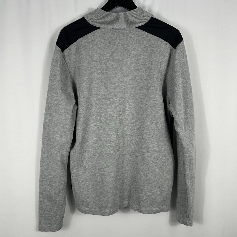 HUGO BOSS Men’s Gray Mock Neck 1/4 Zip Pullover Long Sleeve Regular Fit L gallery