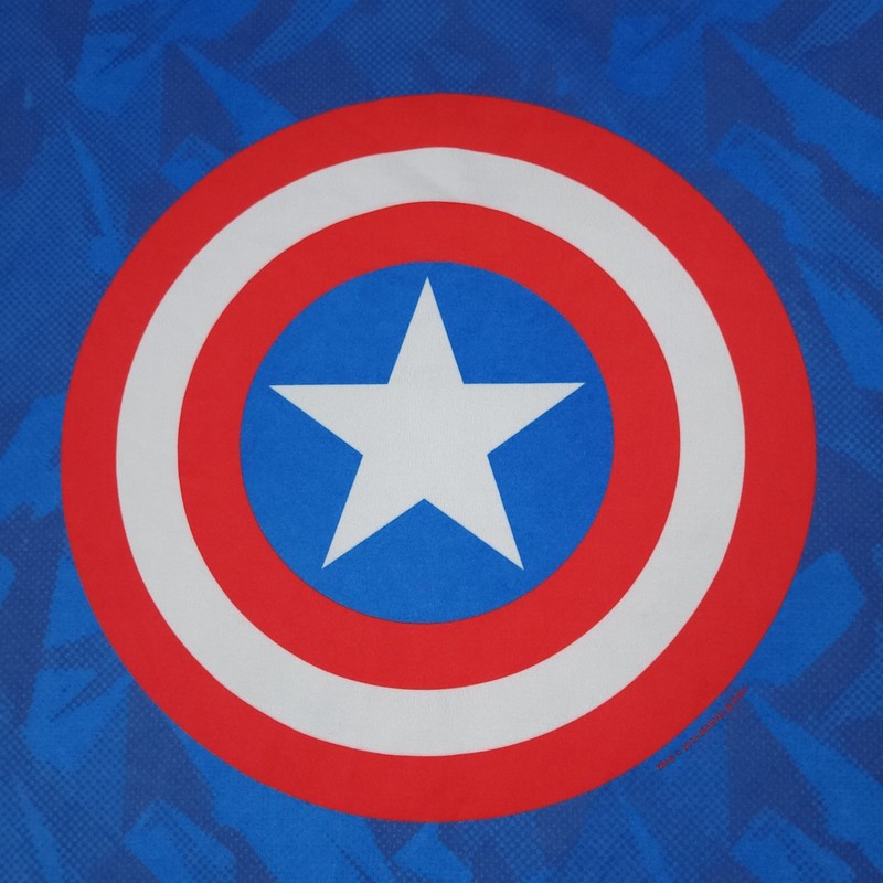 Captain America Under Armor Compression Shirt Men 2XL Blue Marvel Alter Ego Gym gallery