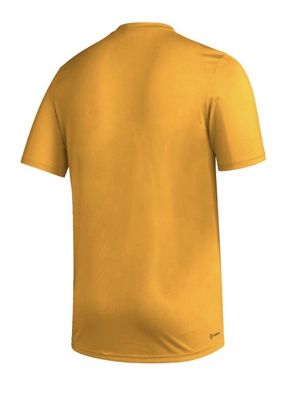 Adidas Men’s Short Sleeve Pregame Tee Shirt College Gold HT3965 Size 2XL NWT gallery