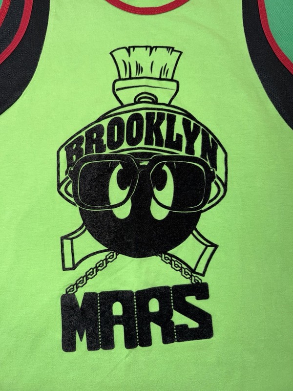 🚨Jordan Brooklyn Mars Marvin the Martian Men’s Green Tank Jersey Scoop Neck X🚨 gallery