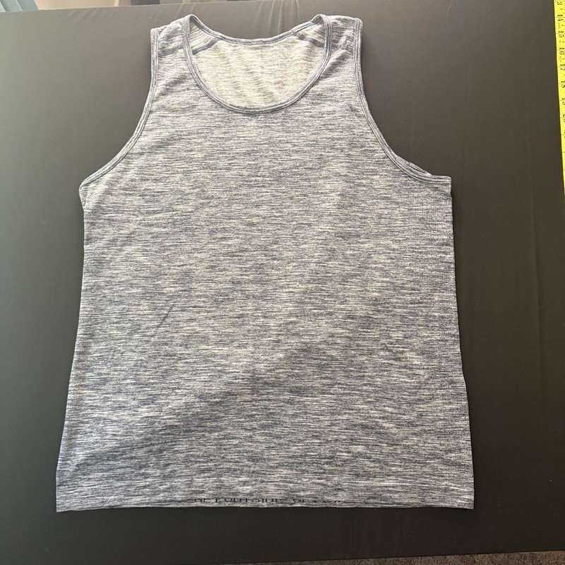 Lululemon Men’s Tank Get Outside Get Sweaty Navy No Size Tag Medium EST YT-1081 gallery