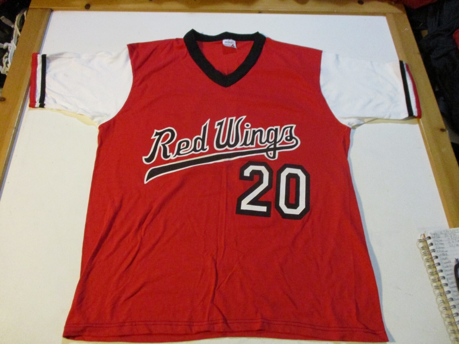 ROCHESTER RED WINGS FRANK ROBINSON #20 VINTAGE 1980s JERSEY LG REDS ORIOLES RARE gallery