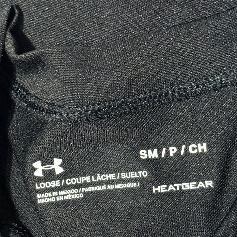 Under Armour Mens HeatGear Loose Fit TShirt Black SMALL Anti Odor Training gallery