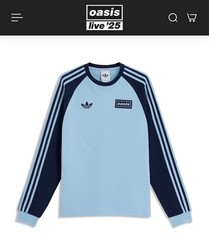 Oasis Adidas 25 Long Sleeve Blue “LOS ANGELES, USA” NWT Size Large