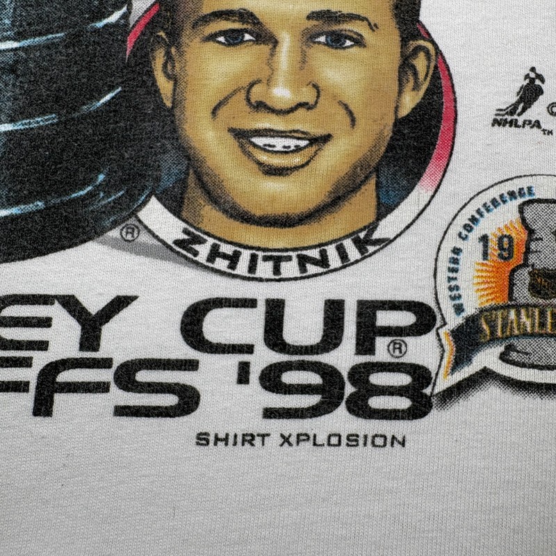 Vintage 1998 Buffalo Sabres Tank Top Mens 2XL White Hockey Stanley Cup Playoffs gallery