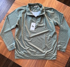 Fore Fathers 1/4 Zip Pullover Mens L Duck Deer Hunting Print | NWT Golf