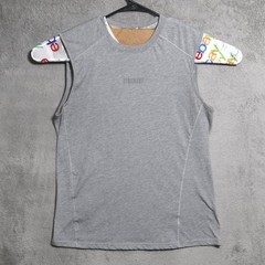 Gymshark Tank Mens Large Gray Sleeveless Crew Neck Athletic Workout Spellout