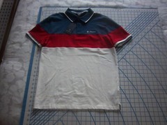 MENS SMALL RED/WHITE/BLUE BEN SHERMAN POLO SHIRT – NWT