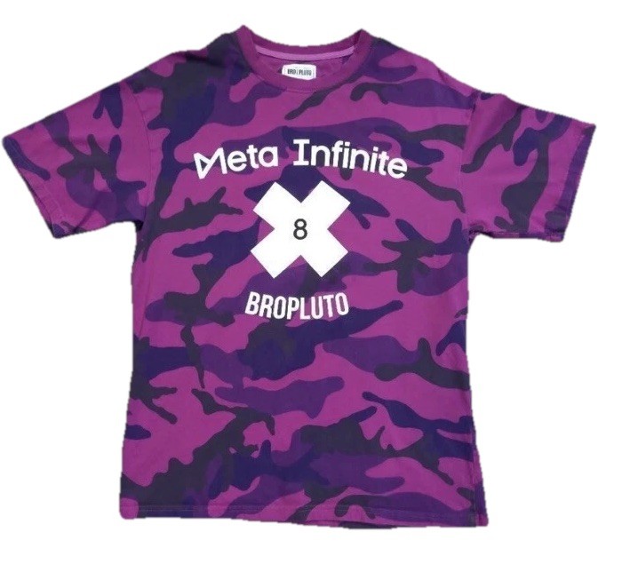 Bro Pluto T Shirt X meta Infinite Pink camo Shirt Size Large unisex Retro Y2K