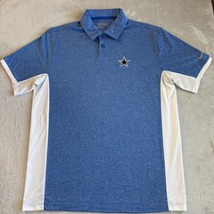 Nike Golf Dri-Fit Tour Performance Dallas Cowboys Mens Polo Size Medium Blue
