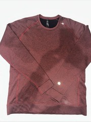 Lululemon Engineered Warmth Crew Men’s size XL Heather Maroon Red Merino Blend