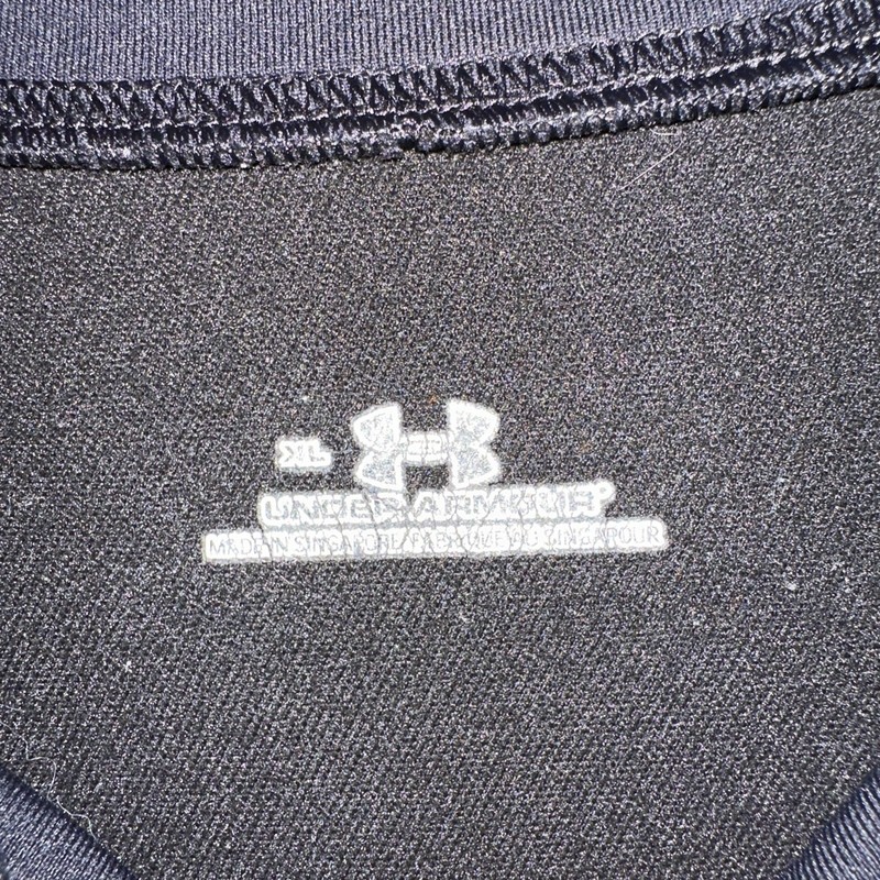 Under armour Shirt Mens XL Black Nylon Compression Shirt Mock Neck Fleece Lined gallery