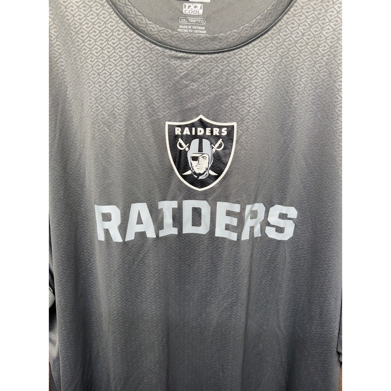NFL Las Vegas Raiders Team Apparel Mens 3XL Gray "Feel Cool" Performance T-Shirt gallery