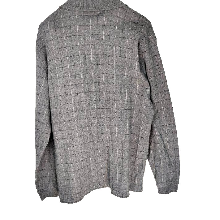 IZOD Logo Golf Men L Grid Pattern Pullover Soft Touch Activewear Casual Classic gallery