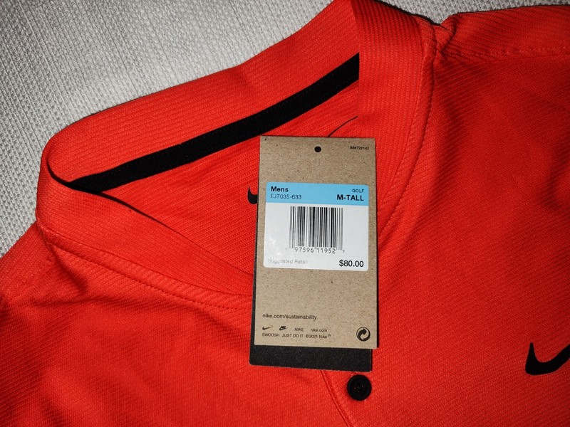 Nike Tour Dri-Fit FJ7035-633 Blade Collar Polo Golf Shirt Men's Medium-Tall MT gallery