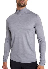 VRST x Smartwool Men’s Long Sleeve 1/4 Zip (Light Grey Heather) $118
