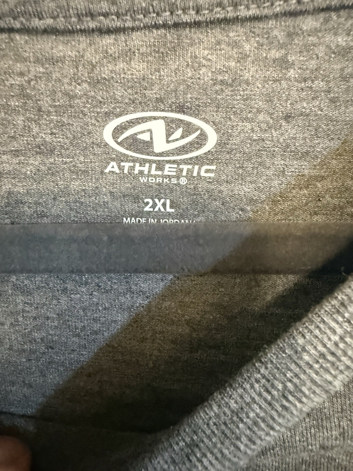 Athletic Works Men's Moisture Wicking Polyester Crew Neck T-Shirt Gray 2XL gallery