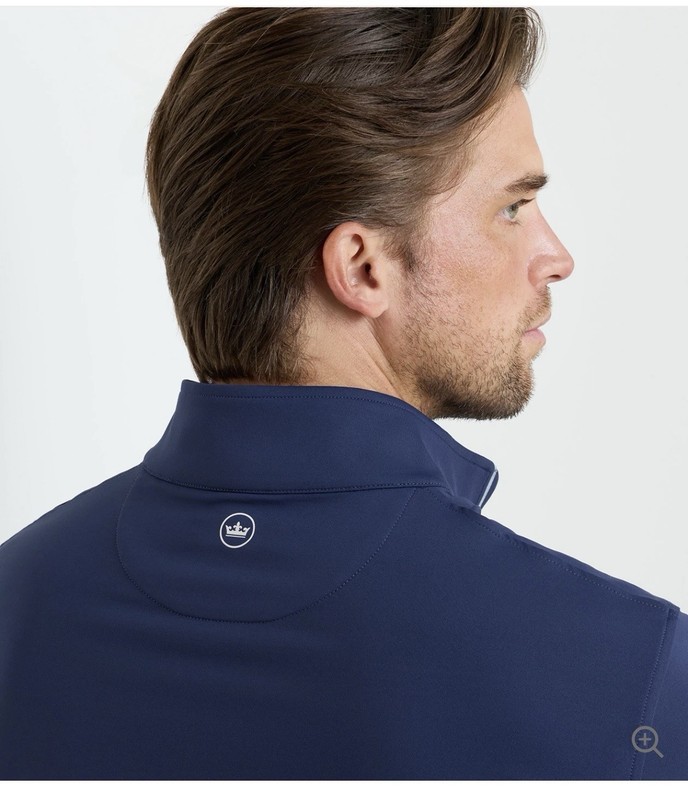 Peter Millar Size Medium Perth Performance Quarter-Zip, Navy, NWT, $145 gallery