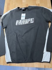 2Hype Men’s S BLACK w/ White Stripes Long Sleeve Sweatshirt – NEW