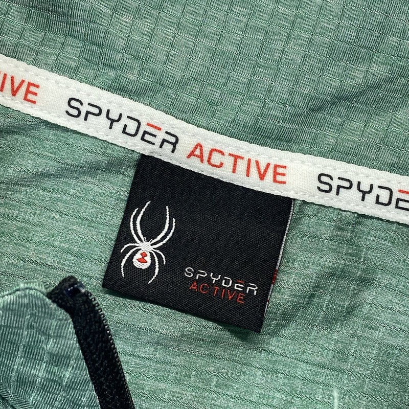 Spyder Active Quarter Zip Pullover Mens Large Green ProWB Stretch Athletic Top gallery