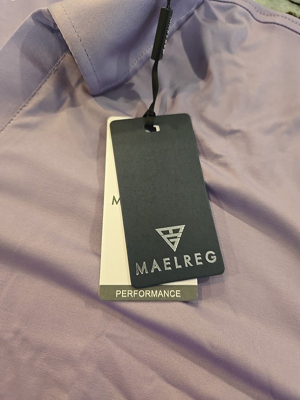 NWT Maelreg Mens Large Lavender Golf performance Polo Short Sleeve gallery
