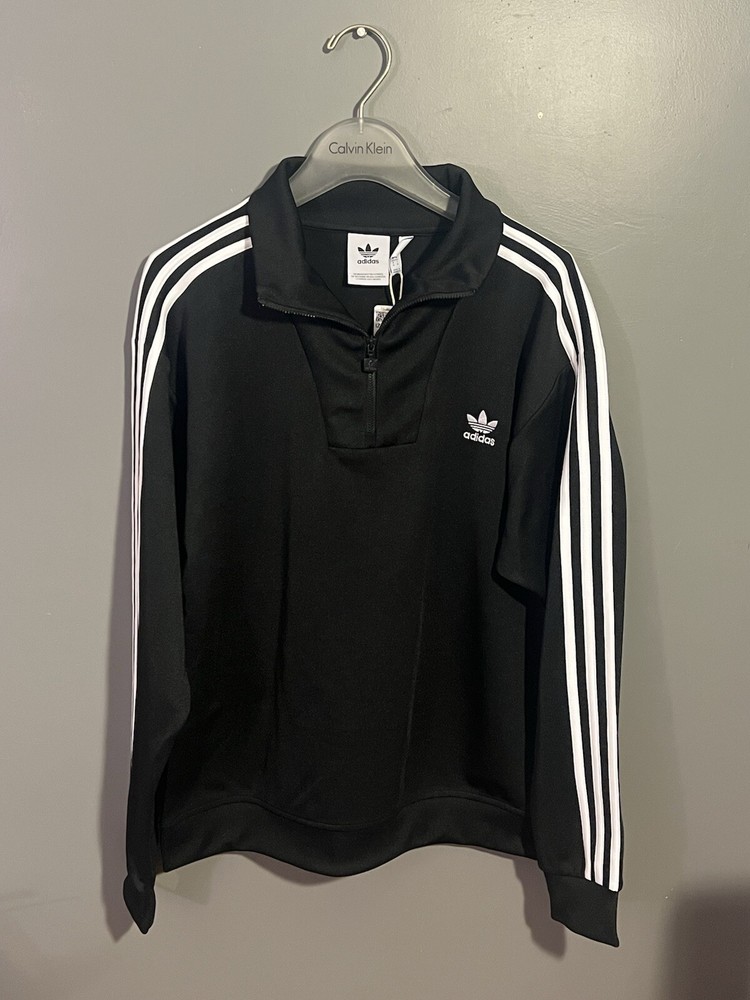 Adidas Men’s Medium Black 1/4 Zip Funnelneck Track Top
