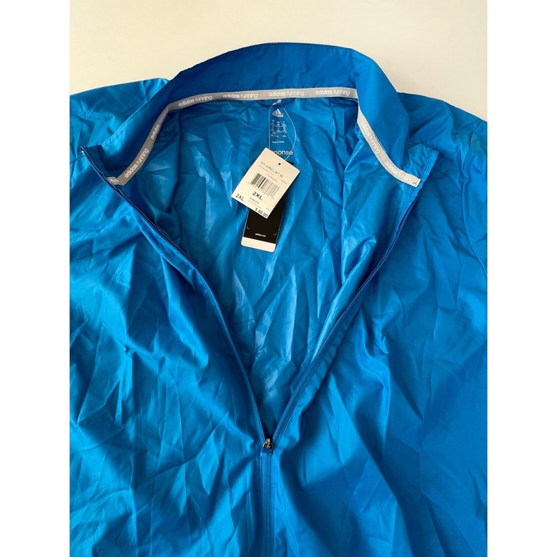 adidas Men's RS Wind Jacket Windbreaker Blue AI8253 Size 2XL $60 NWT gallery
