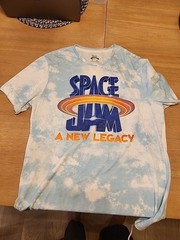 Space Jam Vintage Logo Tee Baby Blue Tie Dye Size L