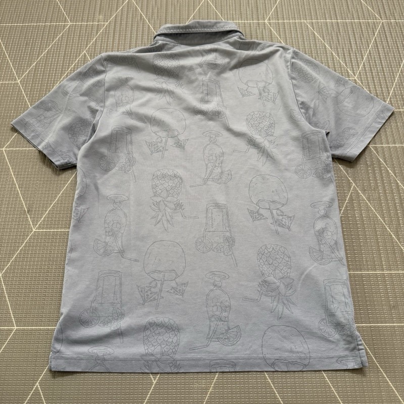 Travis Mathew Reverse Print Tropical Cocktails Hawaiian Golf Polo M Pineapples gallery