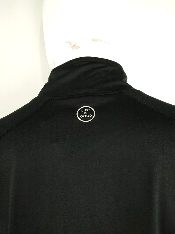 Life is Good Men Active Quarter Zip Pullover LIG Stripes Black Medium 71811 gallery