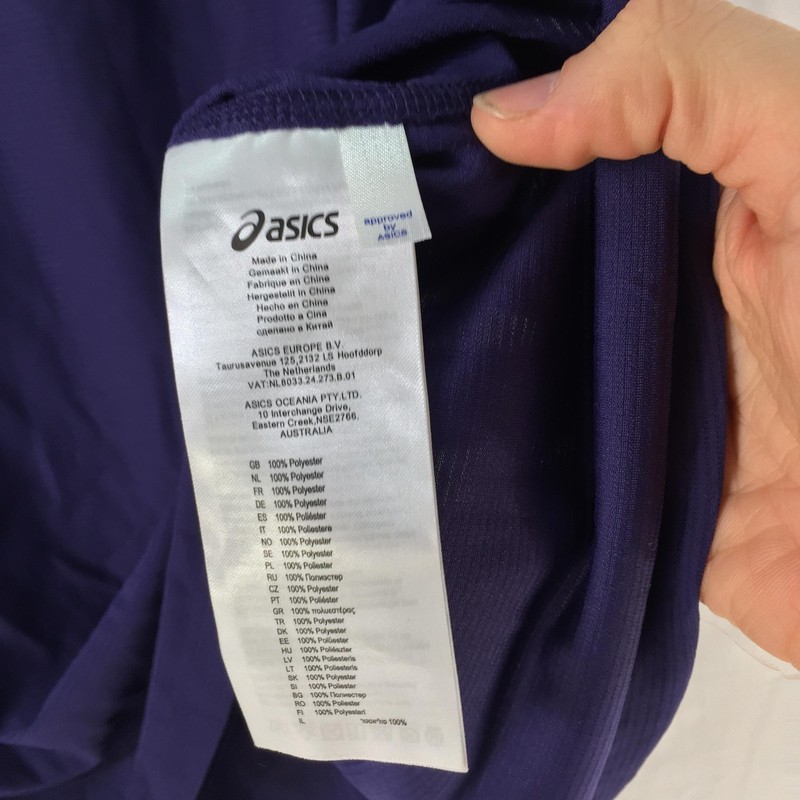 Asics T-Shirt Mens Size L Purple MotionDry Lightweight Running Gym 138077 gallery