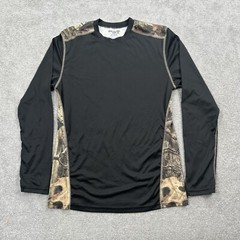 Mossy Oak Infinity Break Up Men’s Hunting LS Shirt Size Medium 38-40 Black Camo