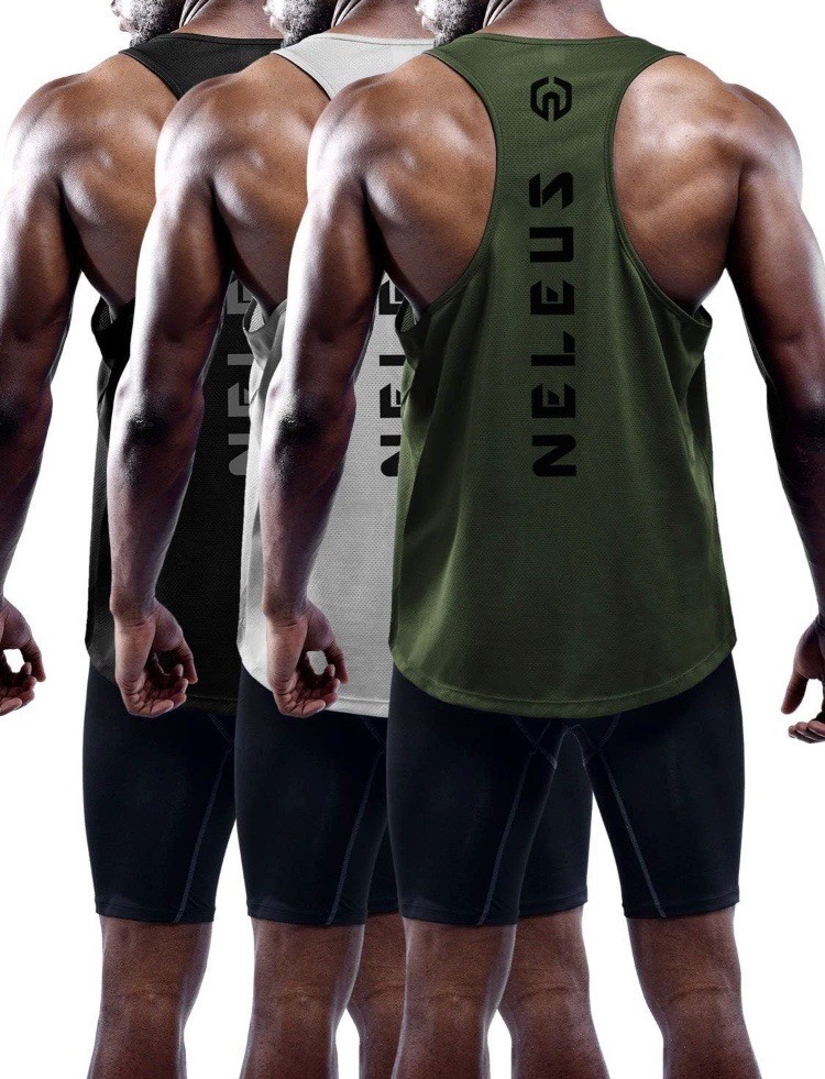 NELEUS Men 3 Pack Mesh Dry Fit Y-Back Muscle Tank Top gallery