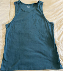 No Boundaries Women’s Teal Cotton Sleeveless Tank Crew Neck Size M Breathable